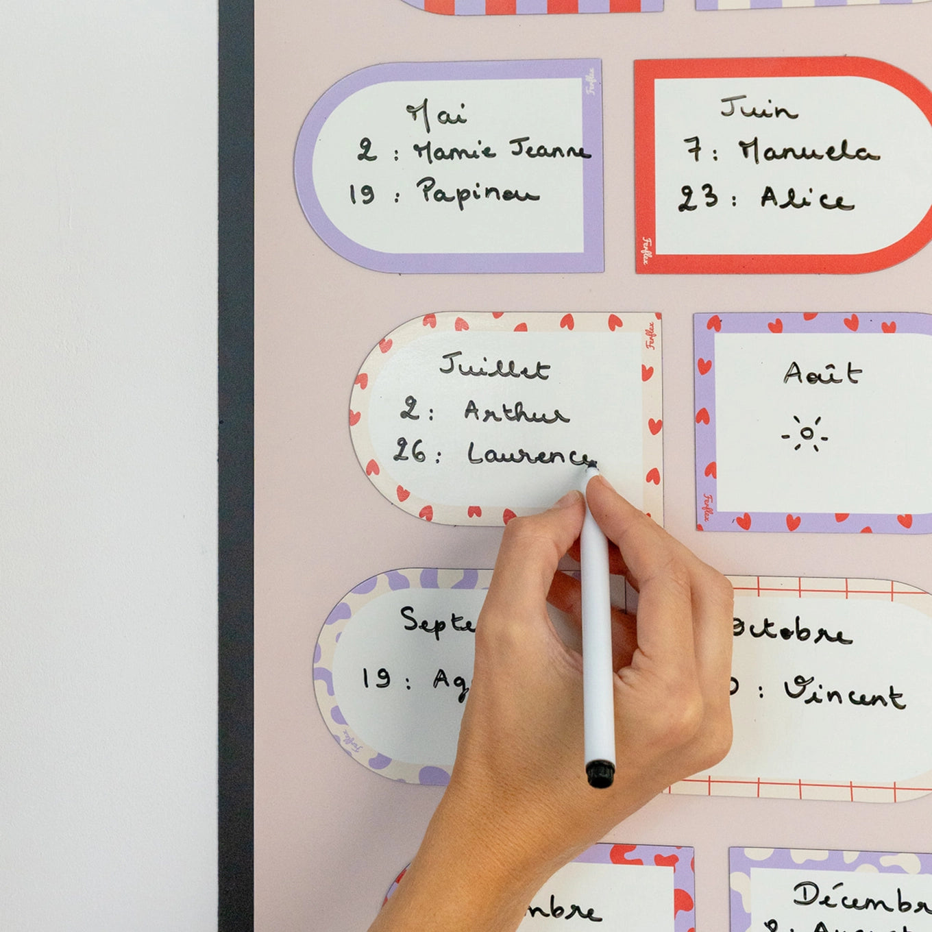 Ferflex – Magnet Notizzettel "Multi", abwischbar 12 Stück mit Marker