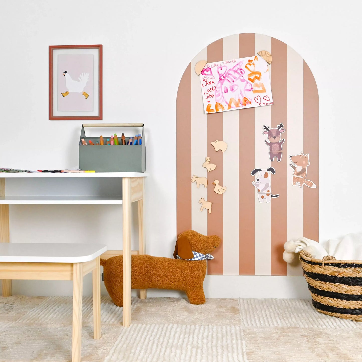 Ferflex - Magnettafel "Caramel", 100 x 60 cm, Magnetwand inkl. Magnete