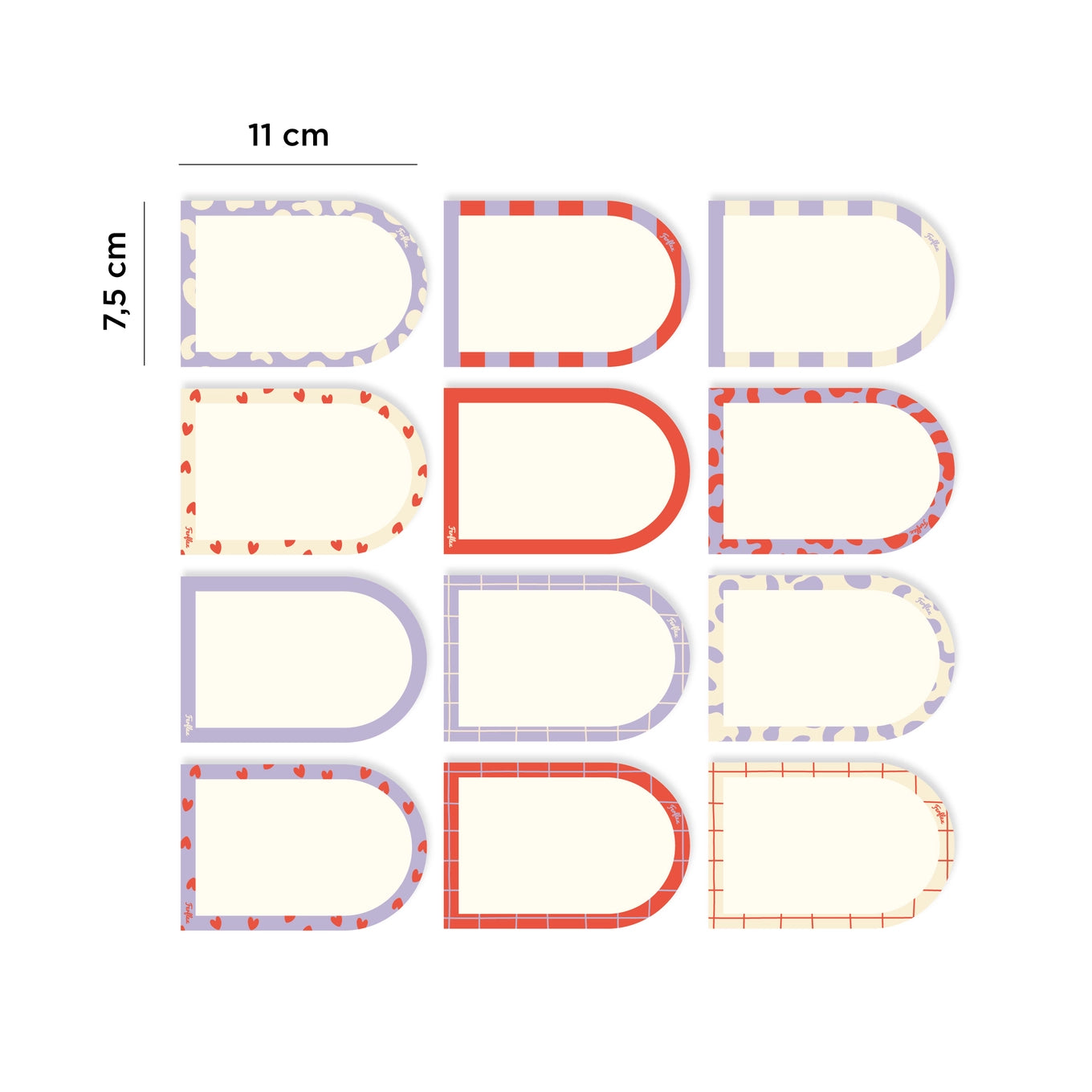 Ferflex – Magnet Notizzettel "Multi", abwischbar 12 Stück mit Marker