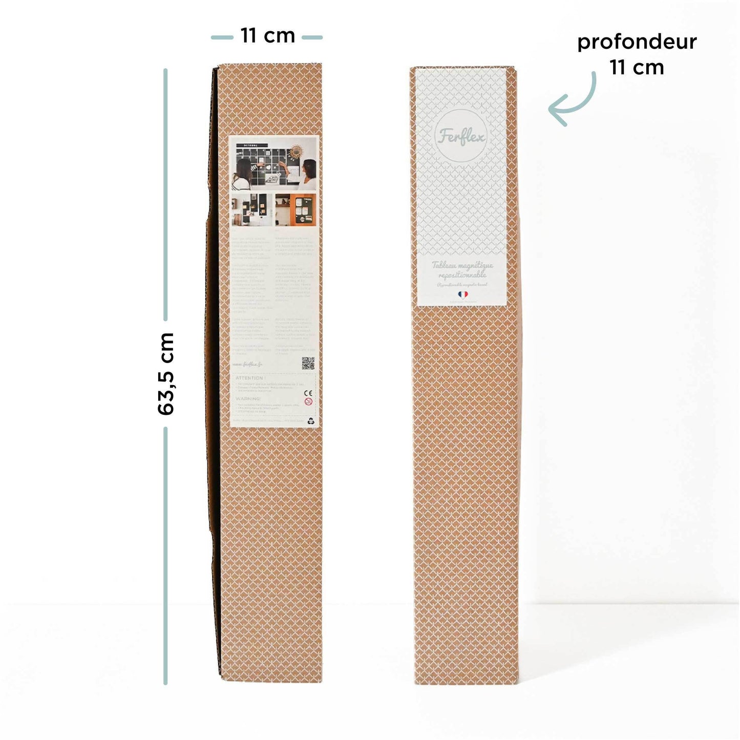 Ferflex - Magnettafel Beige, 60 x 40 cm, Magnetwand inkl. Magnete
