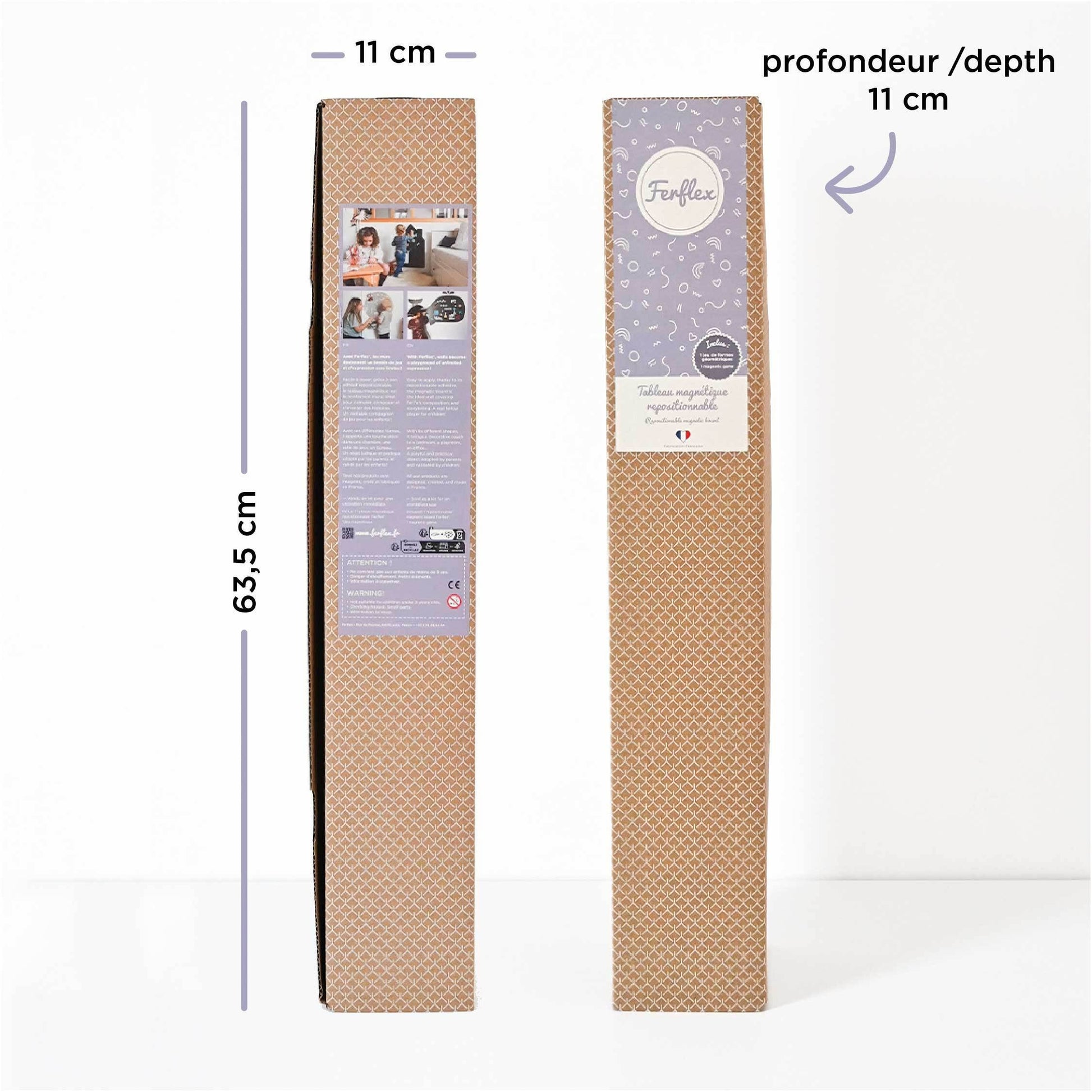 Ferflex - Magnettafel Beige, 100 x 60 cm, Magnetwand inkl. Magnete