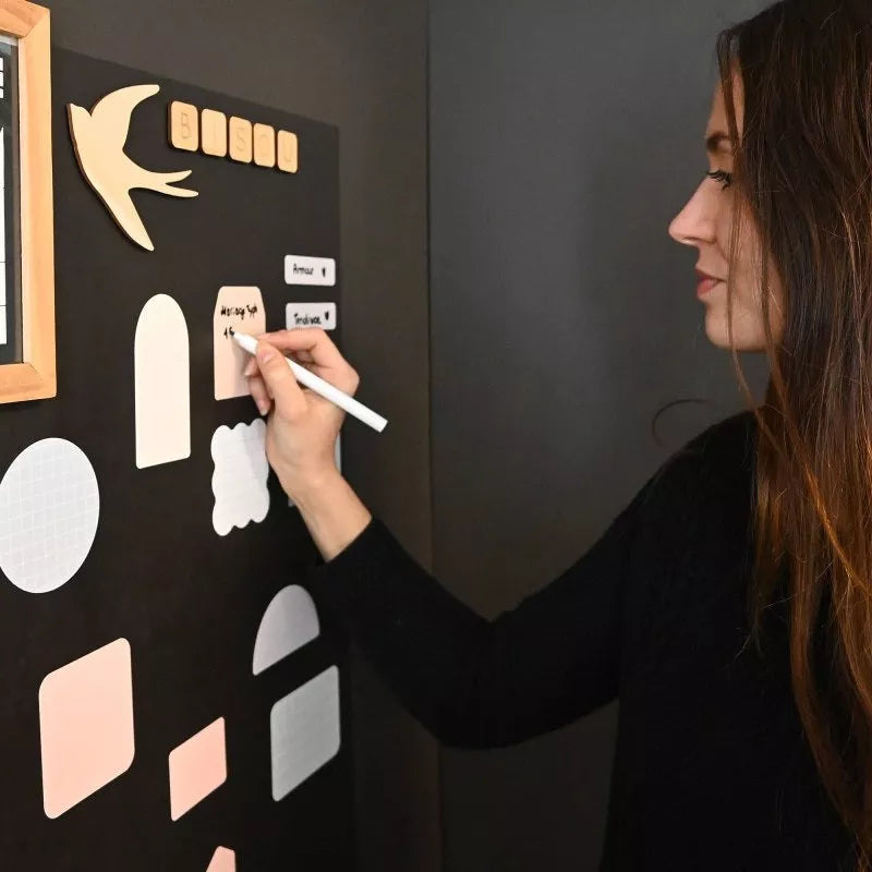 Ferflex – Magnet Notizzettel Pastell, abwischbar 15 Stück mit Marker