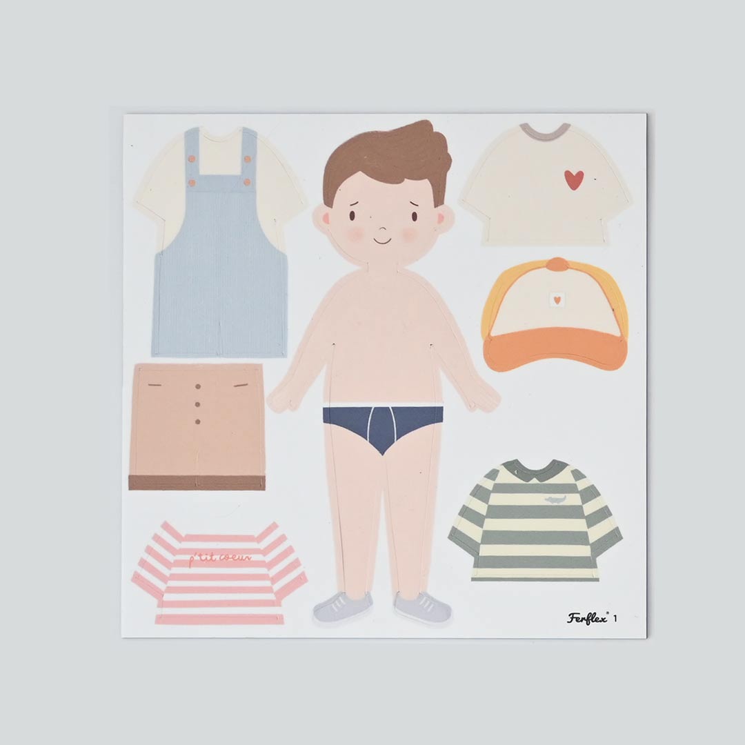 Ferflex – Magnetspiel „Figure to Dress Up – Boy“, Anziehpuppe Junge