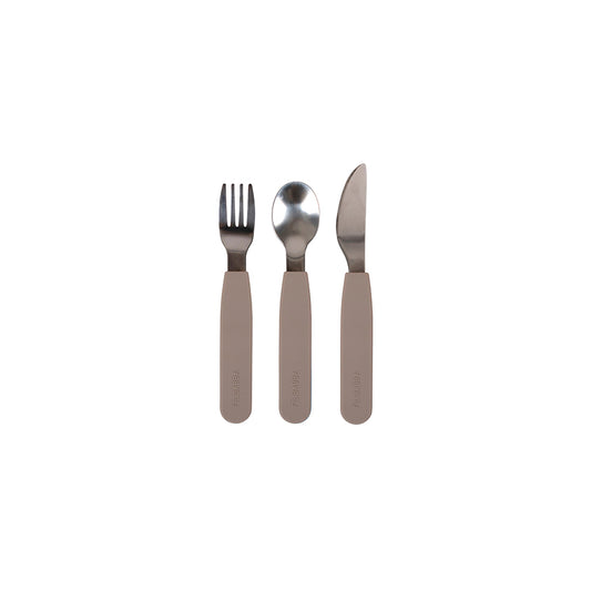 Filibabba - Besteckset aus Silikon "Warm Grey"