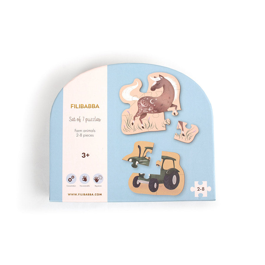 Filibabba - Puzzle Farm Animals, 7-tlg
