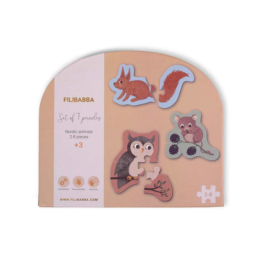 Filibabba - Puzzle "Nordic Animals", 7-tlg