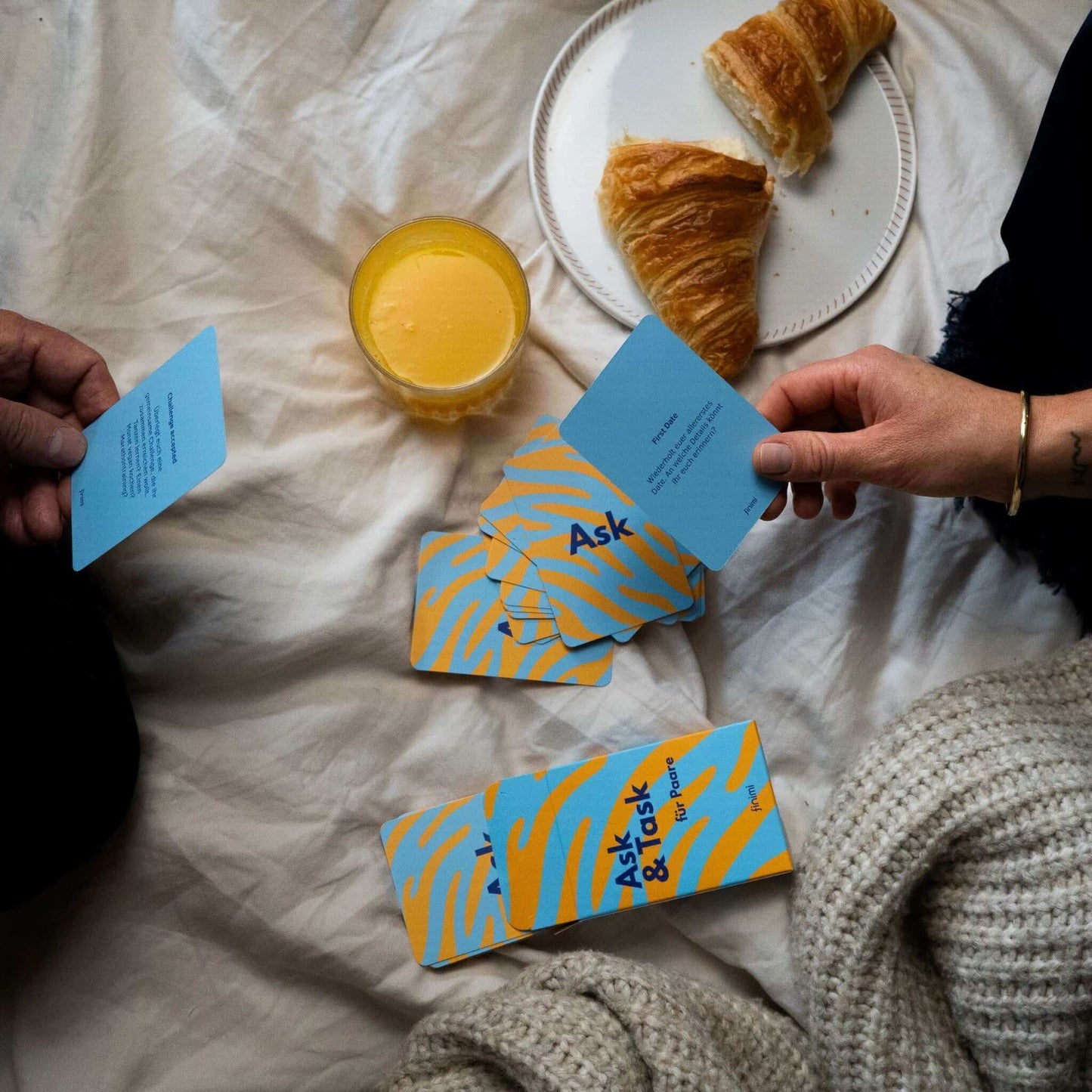 Finimi – Ask & Task Kartenset „für Paare", 42 Fragen & 10 Aufgaben