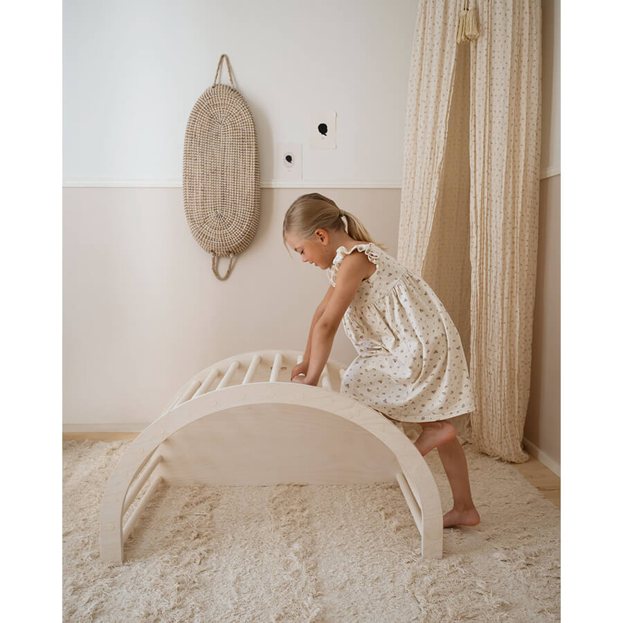 FitWood - Kletterbogen "Luoto" (Wippe, Spielbogen, Tisch und mehr)