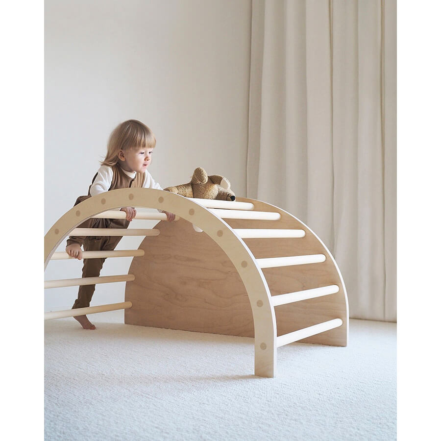 FitWood - Kletterbogen "Luoto" (Wippe, Spielbogen, Tisch und mehr)