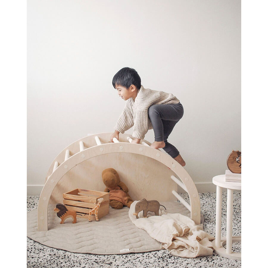 FitWood - Kletterbogen "Luoto" (Wippe, Spielbogen, Tisch und mehr)