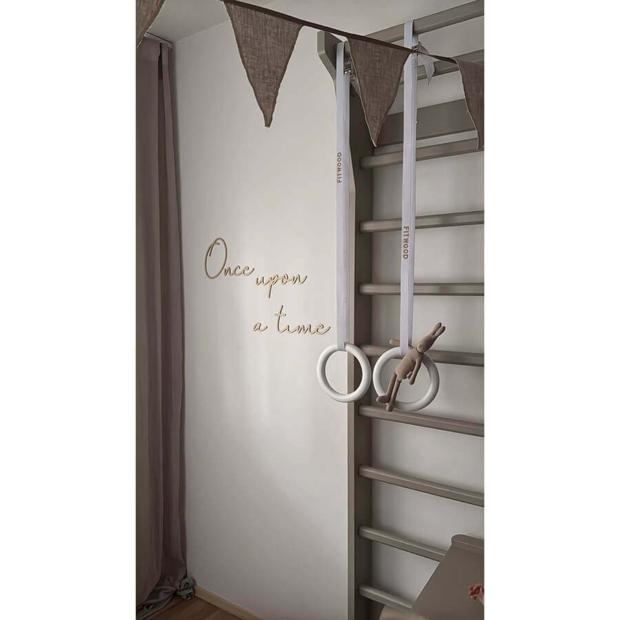 FitWood - Sprossenwand "Taimi Beige" für Kinder und Erwachsene