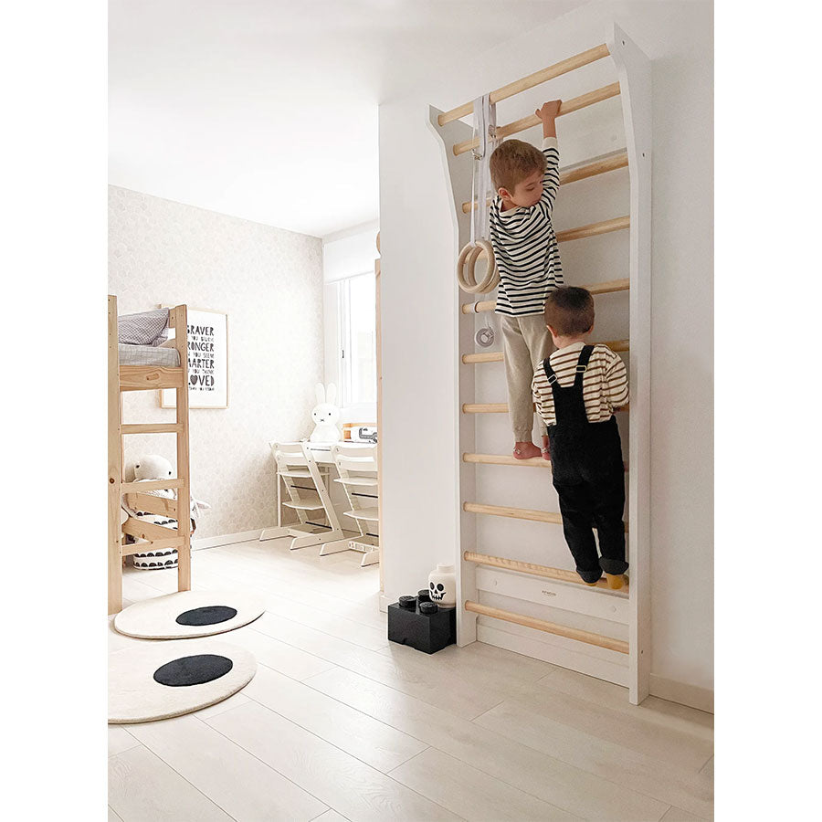 FitWood - Sprossenwand "Taimi Birch & White" für Kinder und Erwachsene