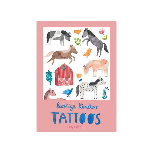 Frau Ottilie – Kindertattoos "Pferde", vegan & dermatologisch getestet