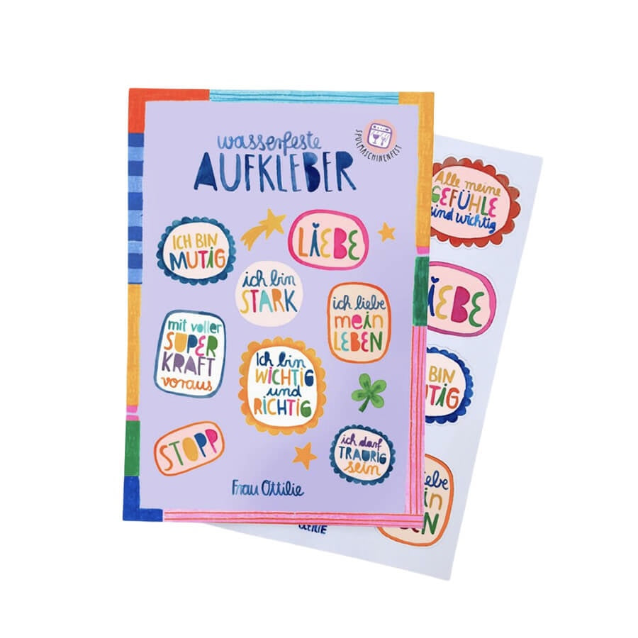 Frau Ottilie – Spülmaschinenfeste Sticker "Affirmationen", DIN A5