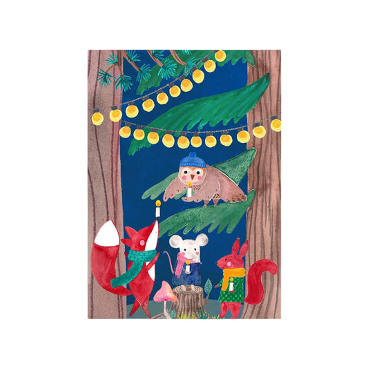 Frau Ottilie – Weihnachtskarte aus Recyclingpapier, hochwertig