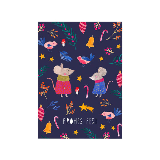 Frau Ottilie – Weihnachtskarte aus Recyclingpapier, hochwertig