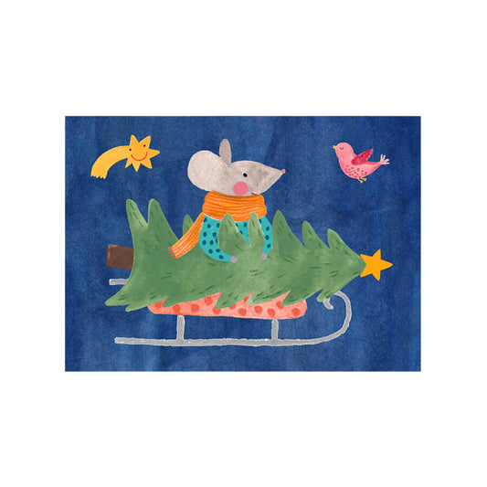 Frau Ottilie – Weihnachtskarte aus Recyclingpapier, hochwertig