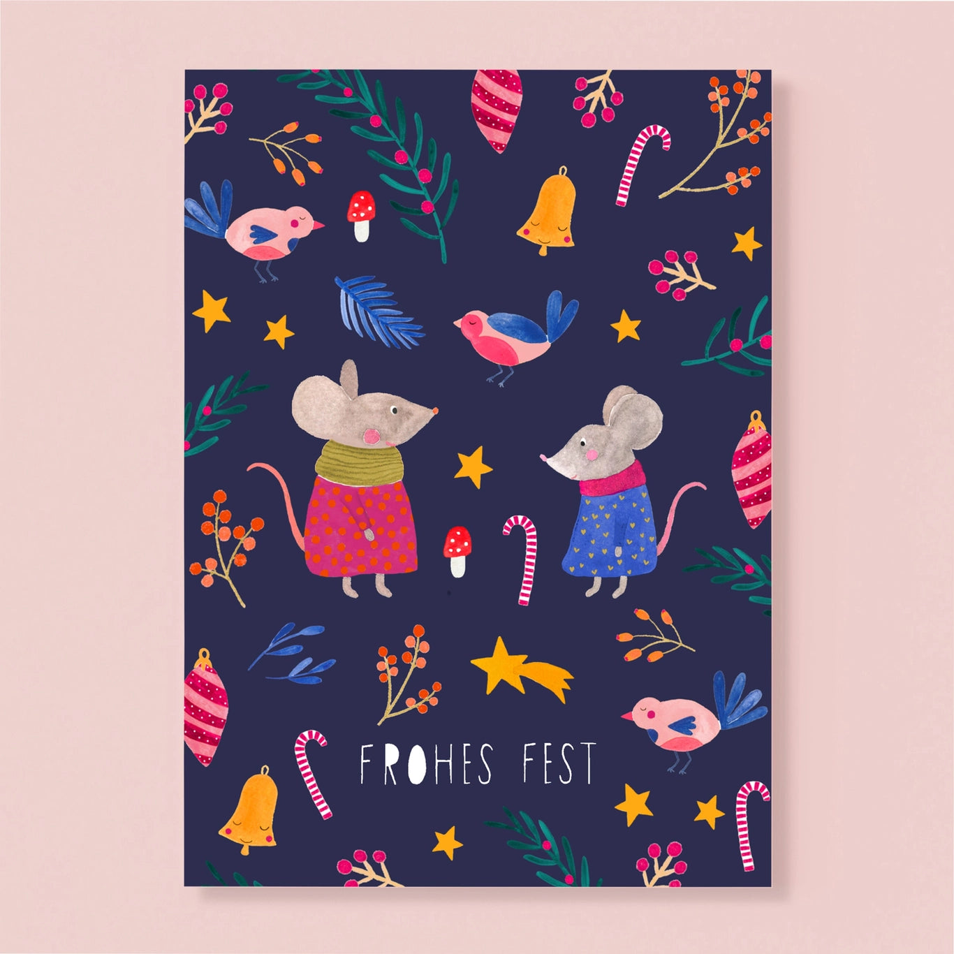 Frau Ottilie – Weihnachtskarte aus Recyclingpapier, hochwertig