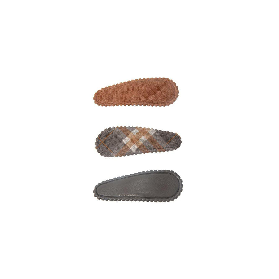 Grech & Co - Haarspangen "Storm Plaid", 3er Set