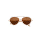 Grech & Co - Polarisierte Sonnenbrille Aviator "Creamy White"