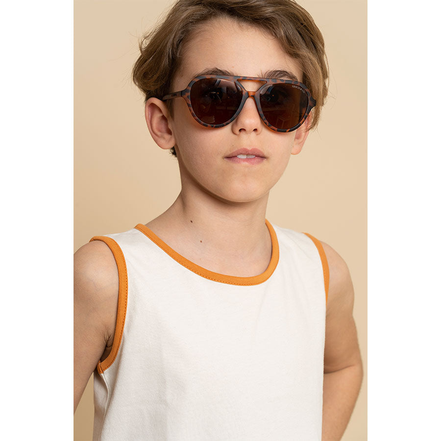 Grech & Co - Polarisierte Sonnenbrille für Kinder Aviator "Tortoise"