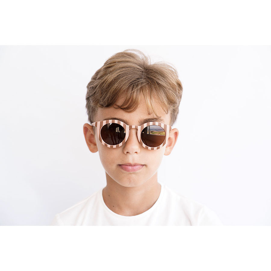 Grech & Co - Polarisierte Sonnenbrille für Kinder "Stripes Sunset & Tierra"