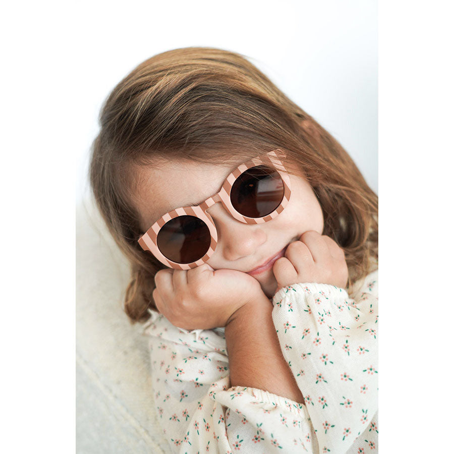 Grech & Co - Polarisierte Sonnenbrille für Kinder "Stripes Sunset & Tierra"