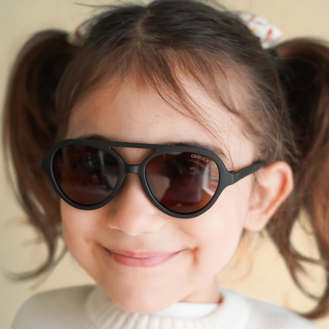 Grech & Co - Polarisierte Sonnenbrille für Kinder Aviator "Black"