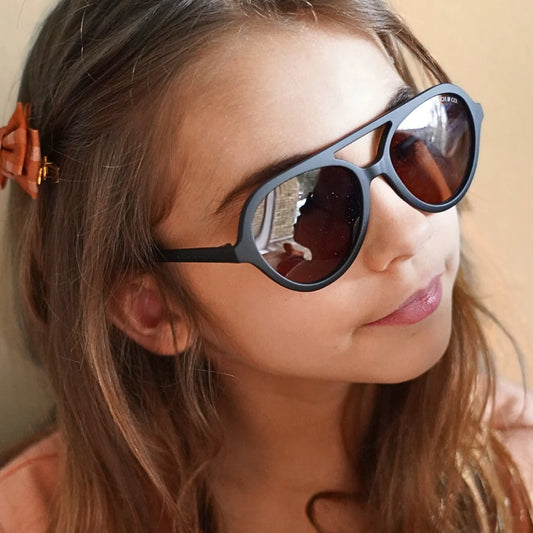 Grech & Co - Polarisierte Sonnenbrille für Kinder Aviator "Black"