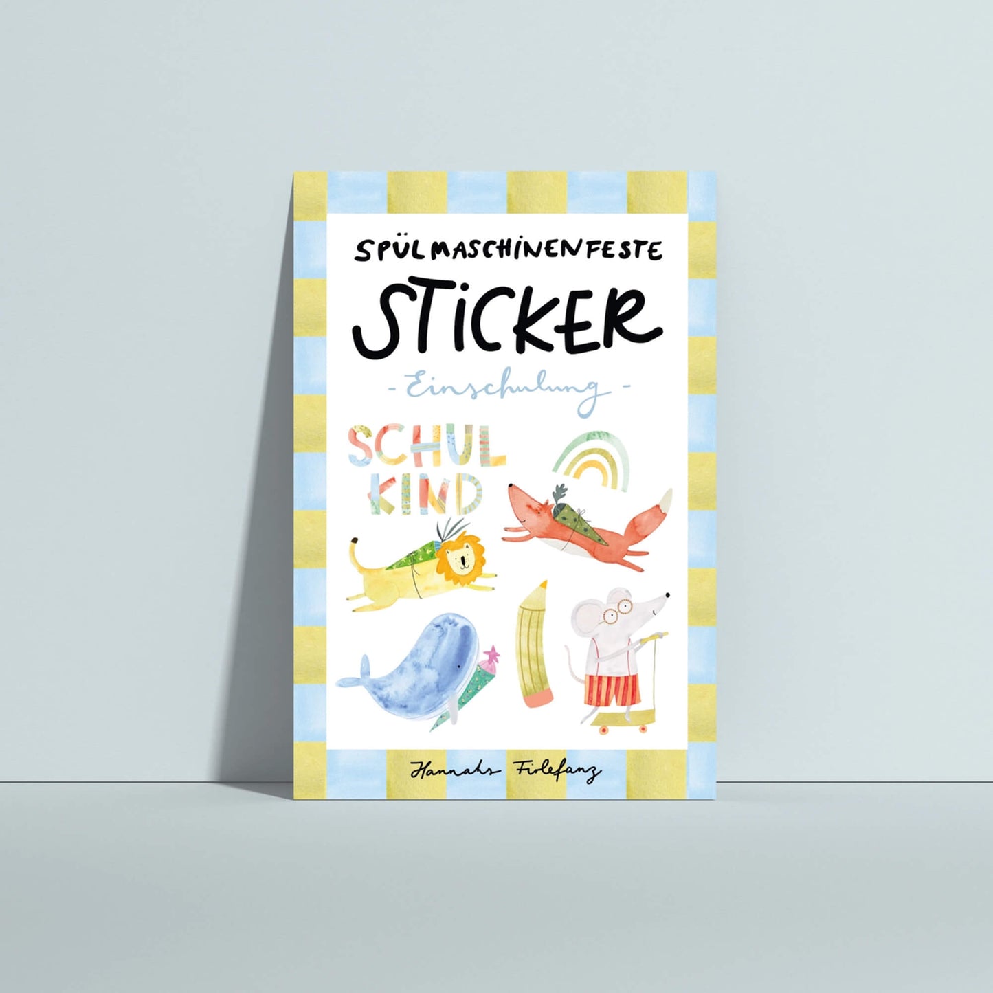 Hannahs Firlefanz – Sticker zur Einschulung spülmaschinenfest