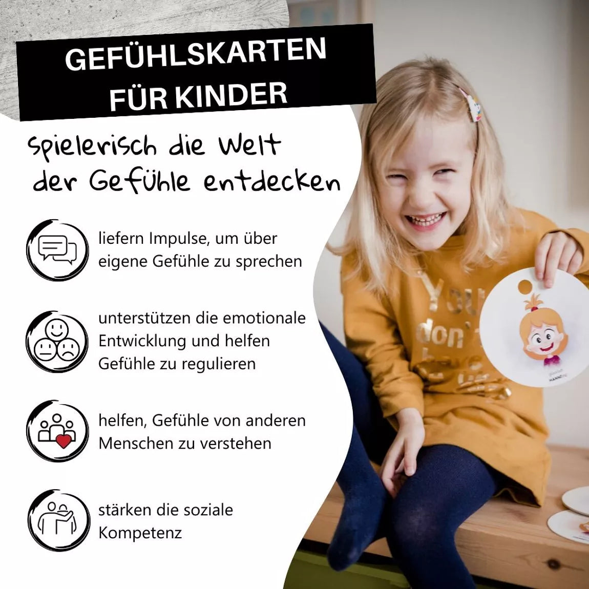Hanniline - Gefühlskarten für Kinder (2-7 Jahre)