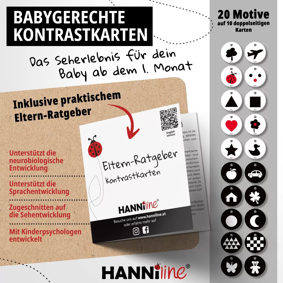 Hanniline - Kontrastkarten ab dem 1. Lebensmonat
