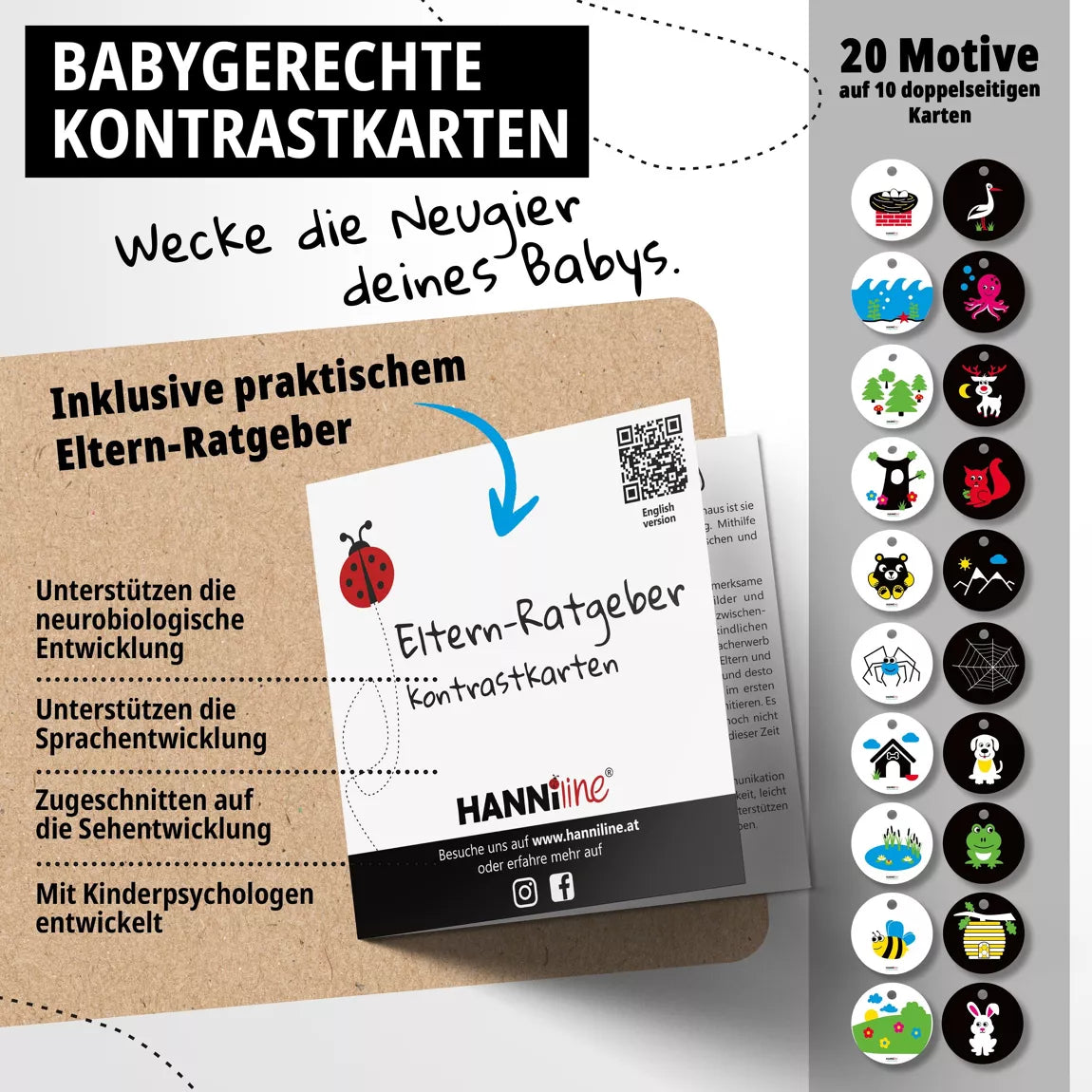 Hanniline - Kontrastkarten ab dem 6. Lebensmonat