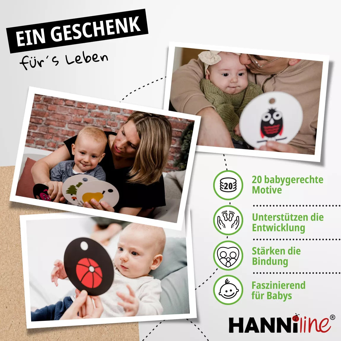 Hanniline - Kontrastkarten ab dem 3. Lebensmonat