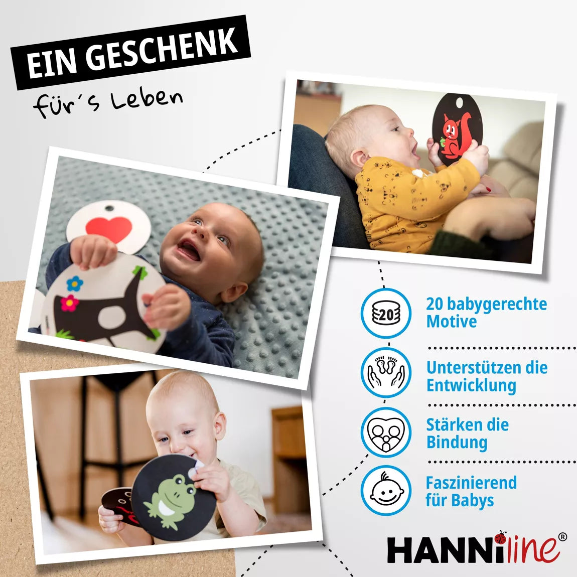Hanniline - Kontrastkarten ab dem 6. Lebensmonat