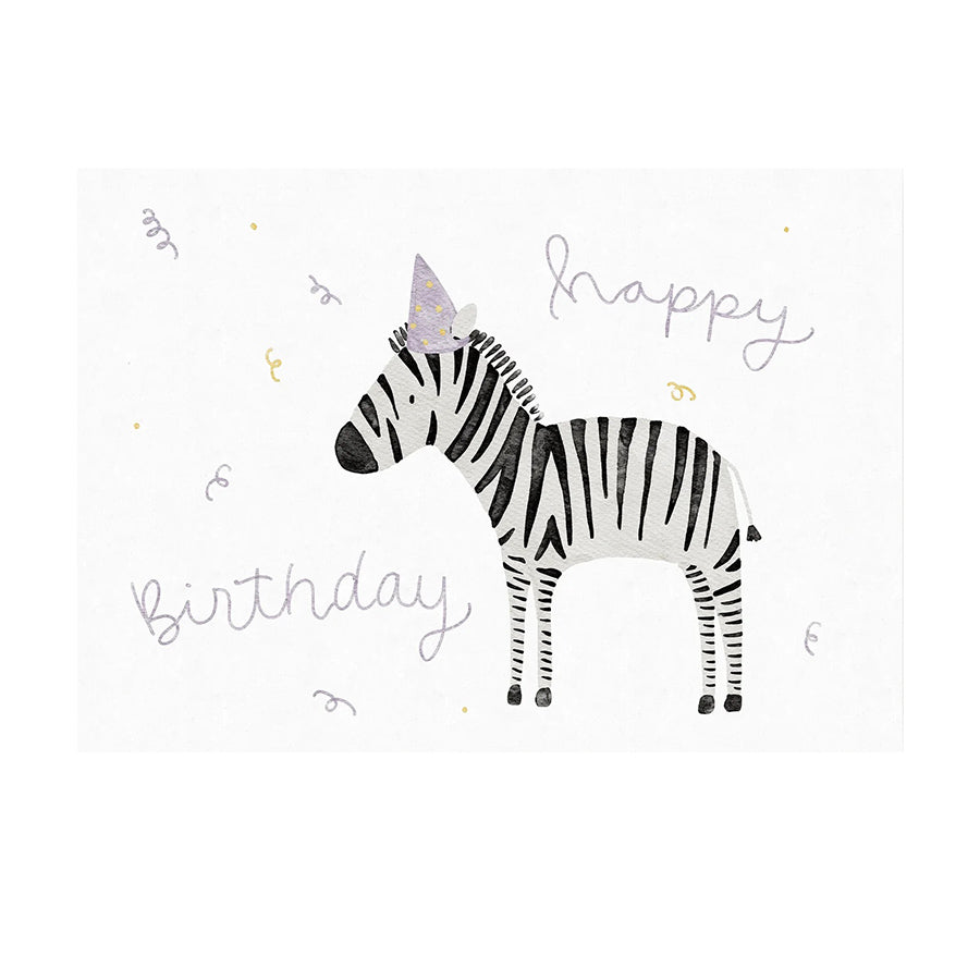 Hej Hanni - Postkarte "Zebra Geburtstag"