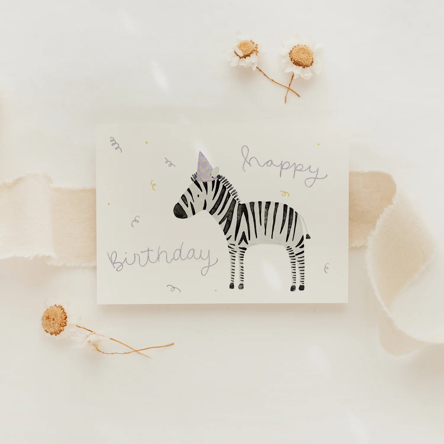 Hej Hanni - Postkarte "Zebra Geburtstag"