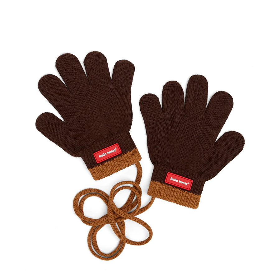 Hello Hossy - Kinder Handschuhe "Chocolate", Bio-Baumwolle / OEKO-Tex