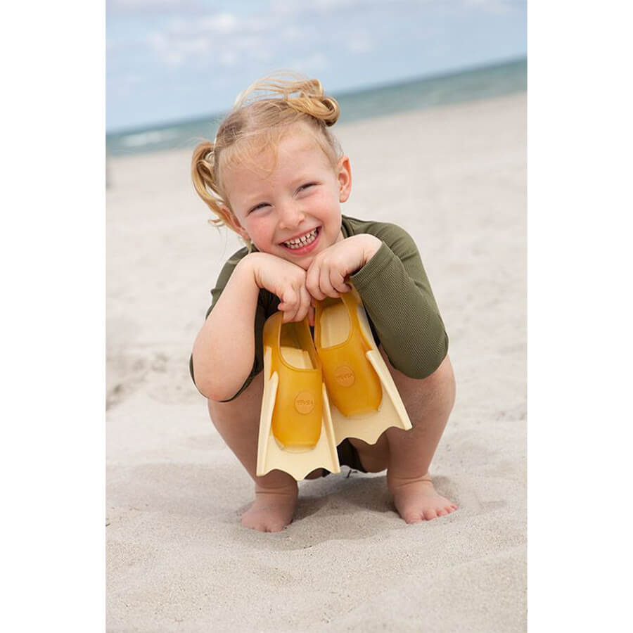 HEVEA - Baby Schwimmflossen "Sand" aus 100% Naturkautschuk