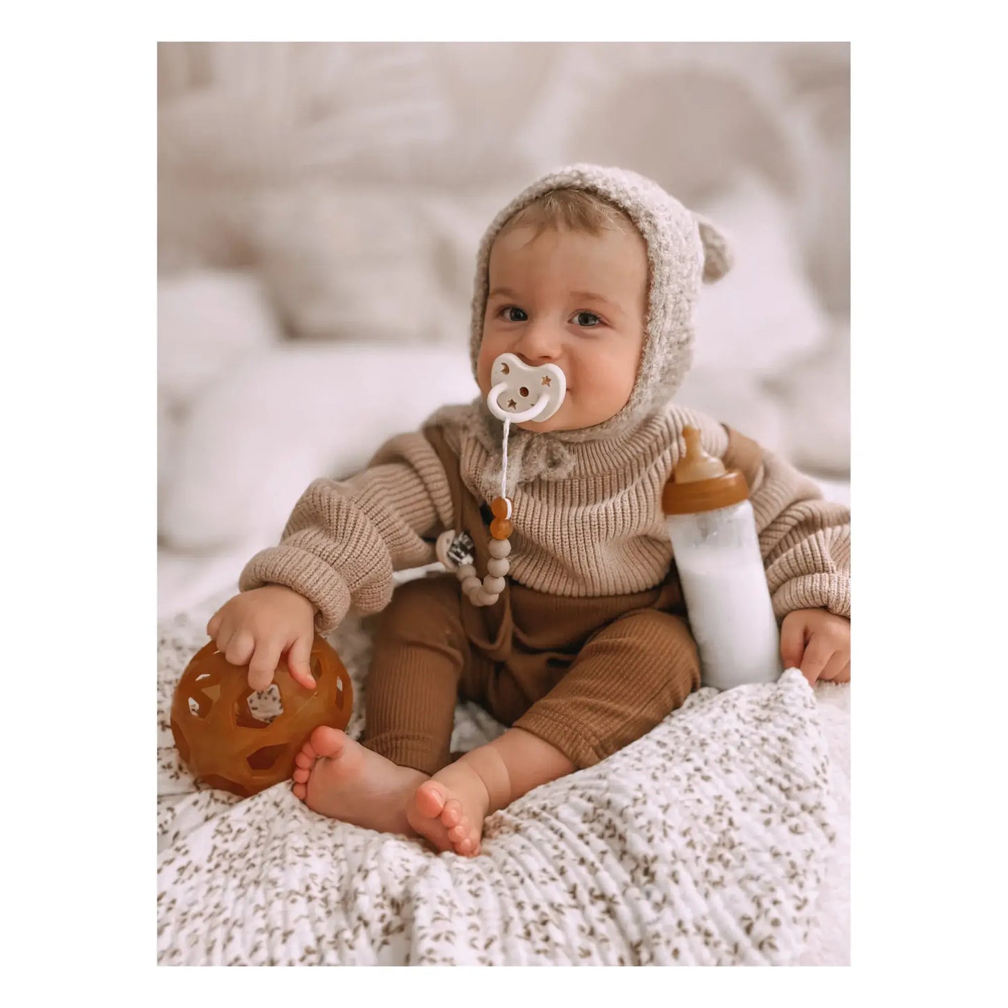 HEVEA - Babyflasche 250 ml, 2er Pack, 100% Glas und Naturkautschuk 