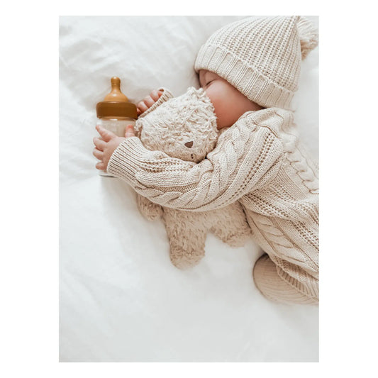 HEVEA - Babyflasche 150 ml, 2er Pack, 100% Glas und Naturkautschuk 