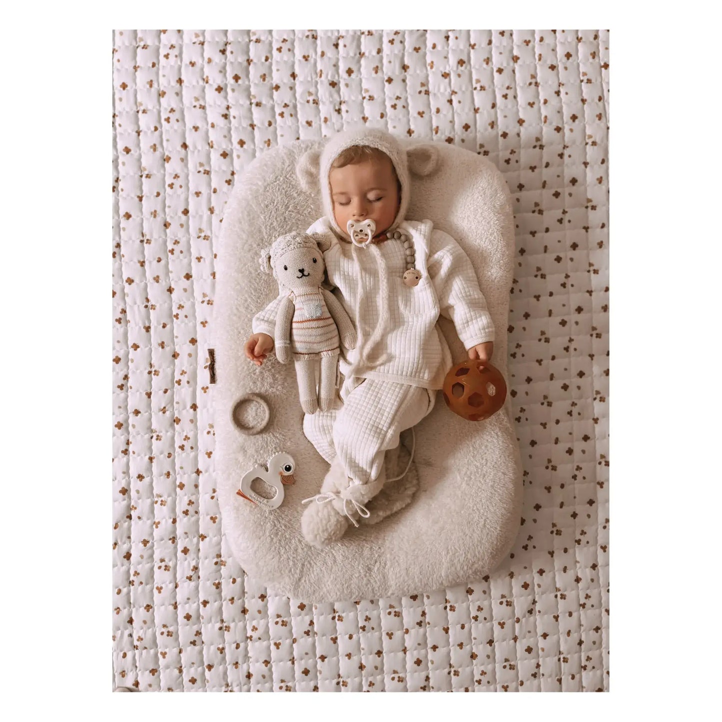 HEVEA - Schnullerkette aus 100% Naturkautschuk "Tan Beige"