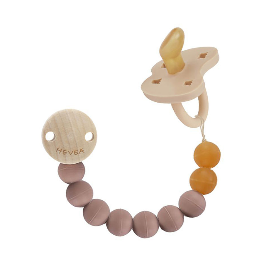 HEVEA - Schnullerkette aus 100% Naturkautschuk "Tan Beige"