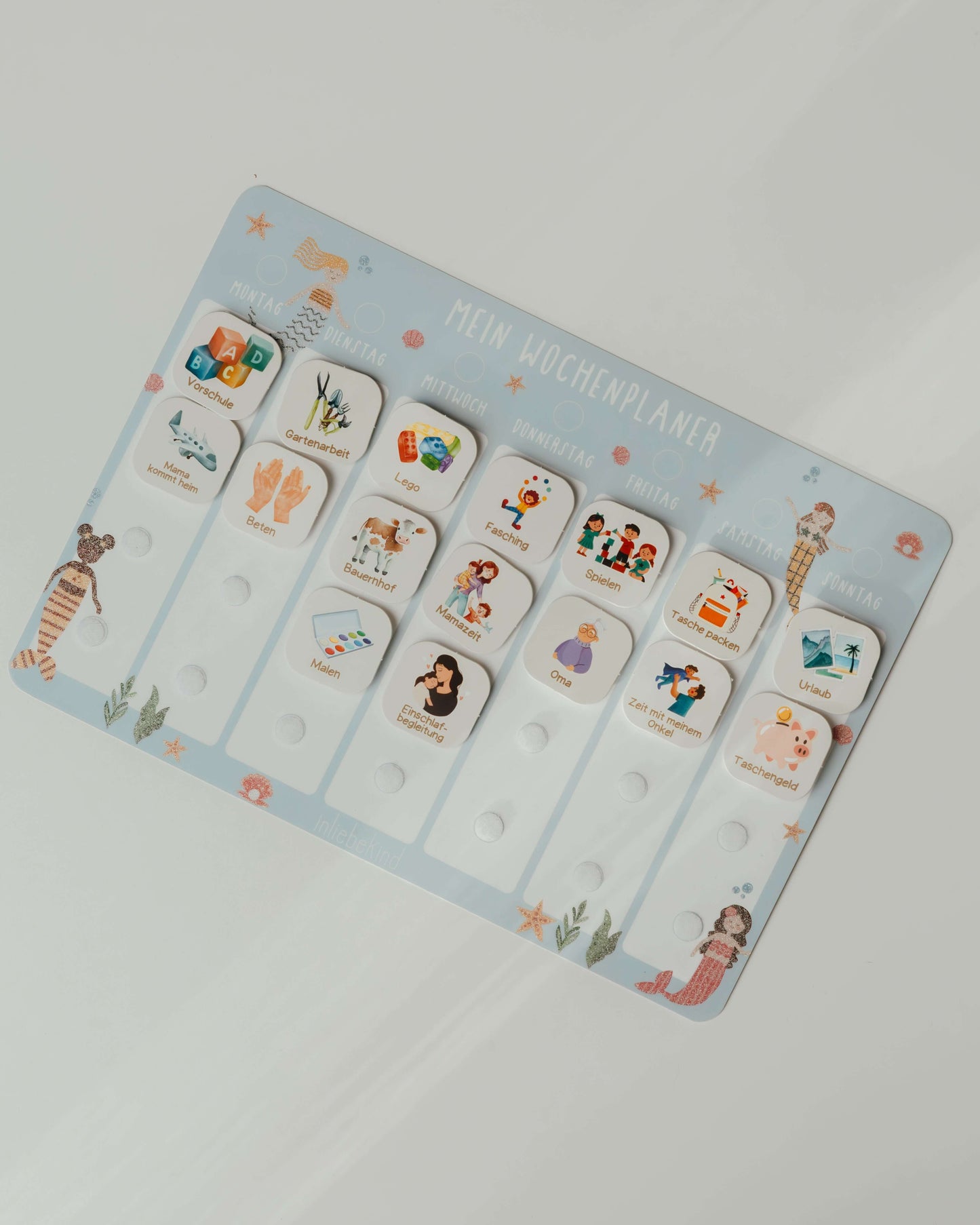 WOCHENPLANER A4 - MEERJUNGFRAU GLITZER