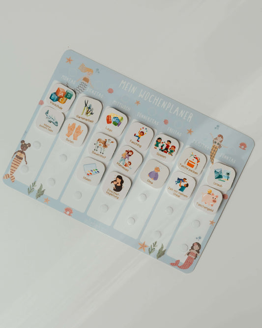 WOCHENPLANER A4 - MEERJUNGFRAU GLITZER