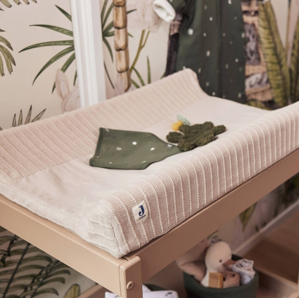 WICKELAUFLAGENBEZUG PURE KNIT NOUGAT, GOTS