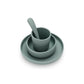 KINDERGESCHIRR SET AUS SILIKON ASH GREEN
