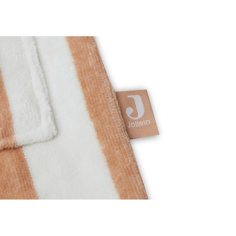 Jollein - Kinder Bademantel aus 100% Bio-Baumwolle Frottee, gestreift