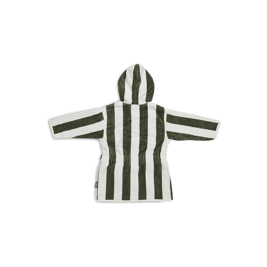 Jollein - Kinder Bademantel aus 100% Bio-Baumwolle Frottee, gestreift