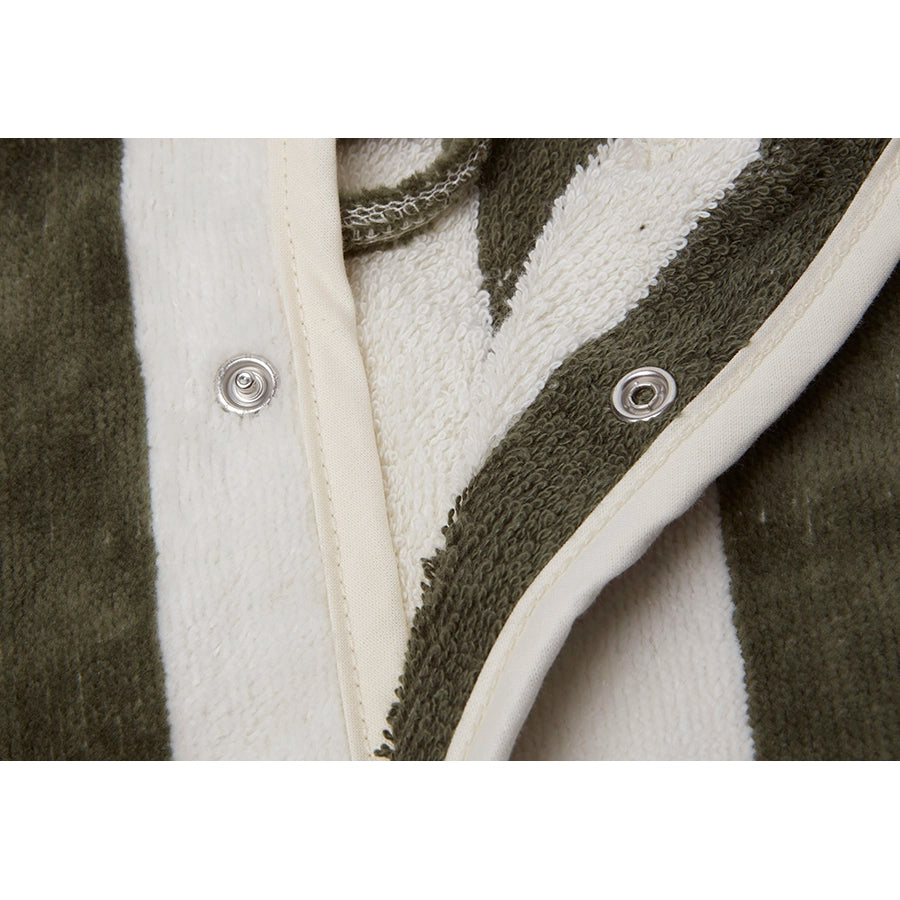 Jollein - Kinder Bademantel aus 100% Bio-Baumwolle Frottee, gestreift